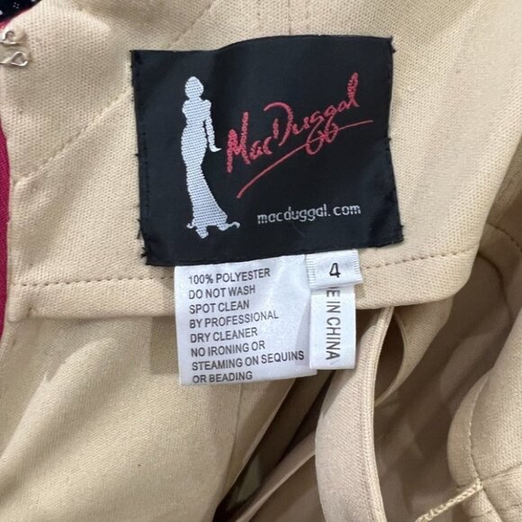 NWT Mac Duggal Red Pink Mermaid Formal Gown $798 - Picture 11 of 13